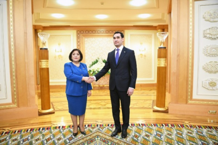 Sahibə Qafarova Türkmənistan Prezidenti ilə görüşdü